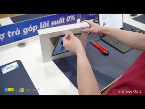 Mở hộp Surface Go 3 tại surfaceviet.vn | Máy đã có sẵn toàn hệ thống