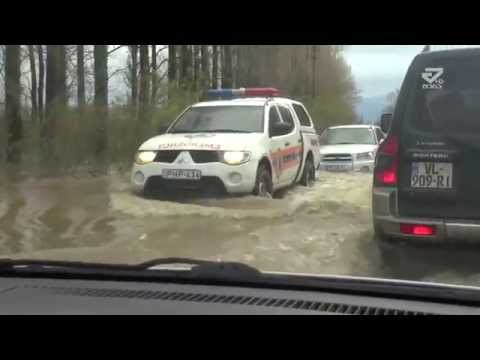 ძლერმა წვიმებმა მდინარე ყვირილას ადიდება გამოწვია