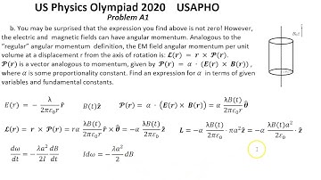 US Physics Olympiad 2020. USAPHO Final.  Solutions for problems A1-A3, B1-B3.