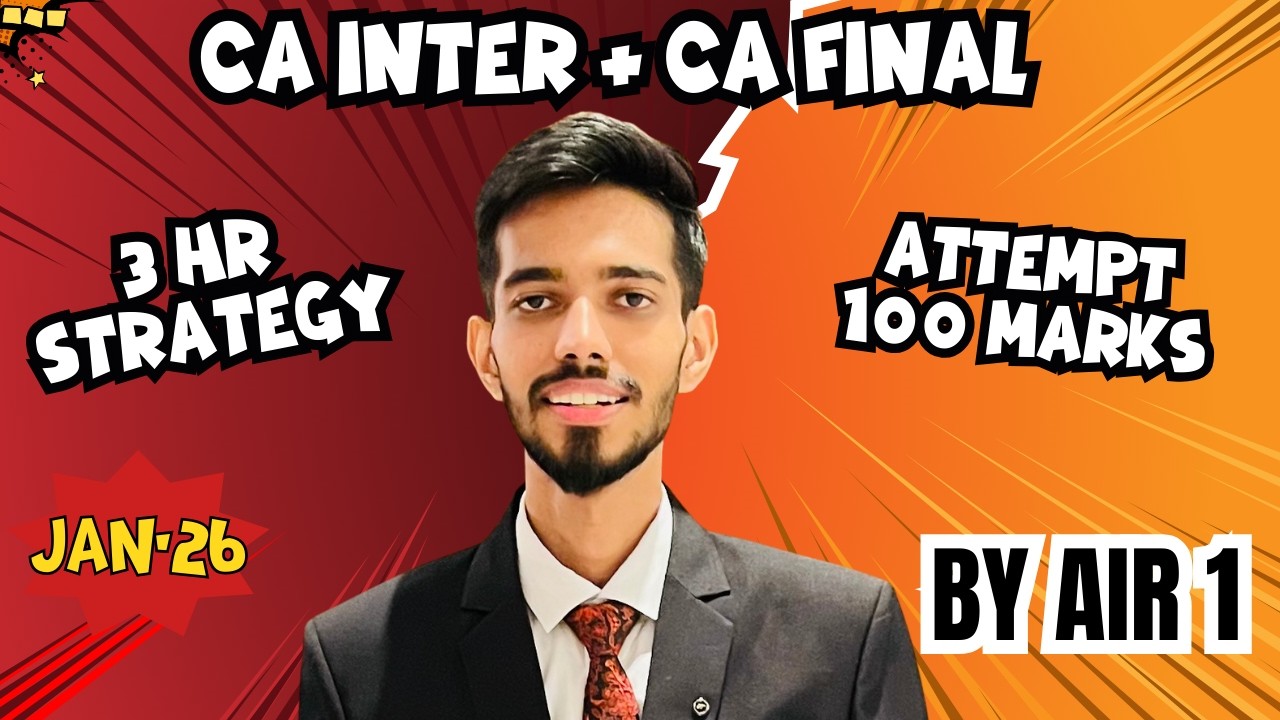 How to attempt 100 Marks paper in 3 hr | By AIR 1 | CA Final & Inter | Jan'26 | CA Shivam Mishra