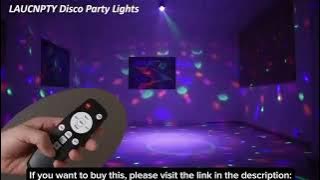 Laucnpty Disco Ball Party Lights Sound Indoor Room#amazondeals #disco #discolights #discolighting