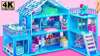 Make 3Story Frozen Building with 10 Amazing Designed Rooms from Cardboard ❄ DIY miniature House