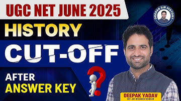 UGC NET JUNE 2025 | HISTORY CUT- OFF | AFTER ANSWER KEY @Deepaksirhistory​