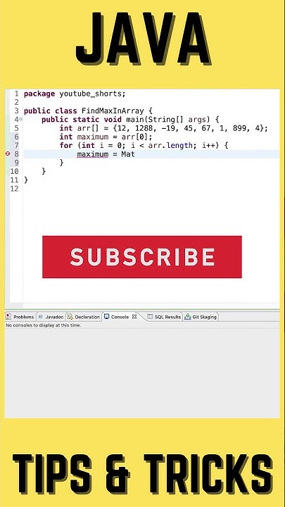 Find Max Value in Array in Java - YouTube