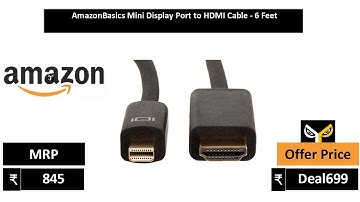 AmazonBasics Mini Display Port to HDMI Cable   6 Feet