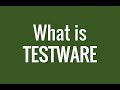 What is testware in 1 minute