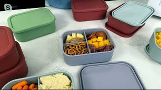 Kitchen Innovations S/2 Silicone Divided Lunch Containers on QVC