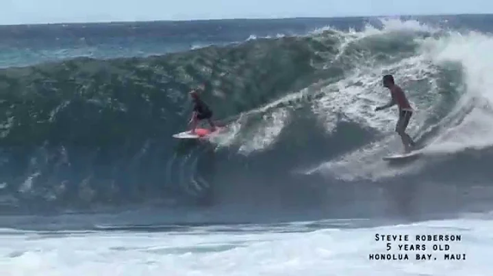 6 Year Old Baby Steve Roberson Big Wave Surfing
