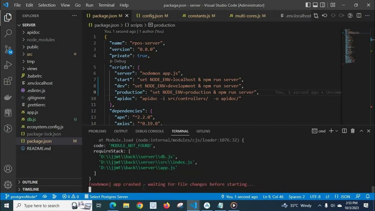 Process env node env is undefined in node js fixed with example youtube