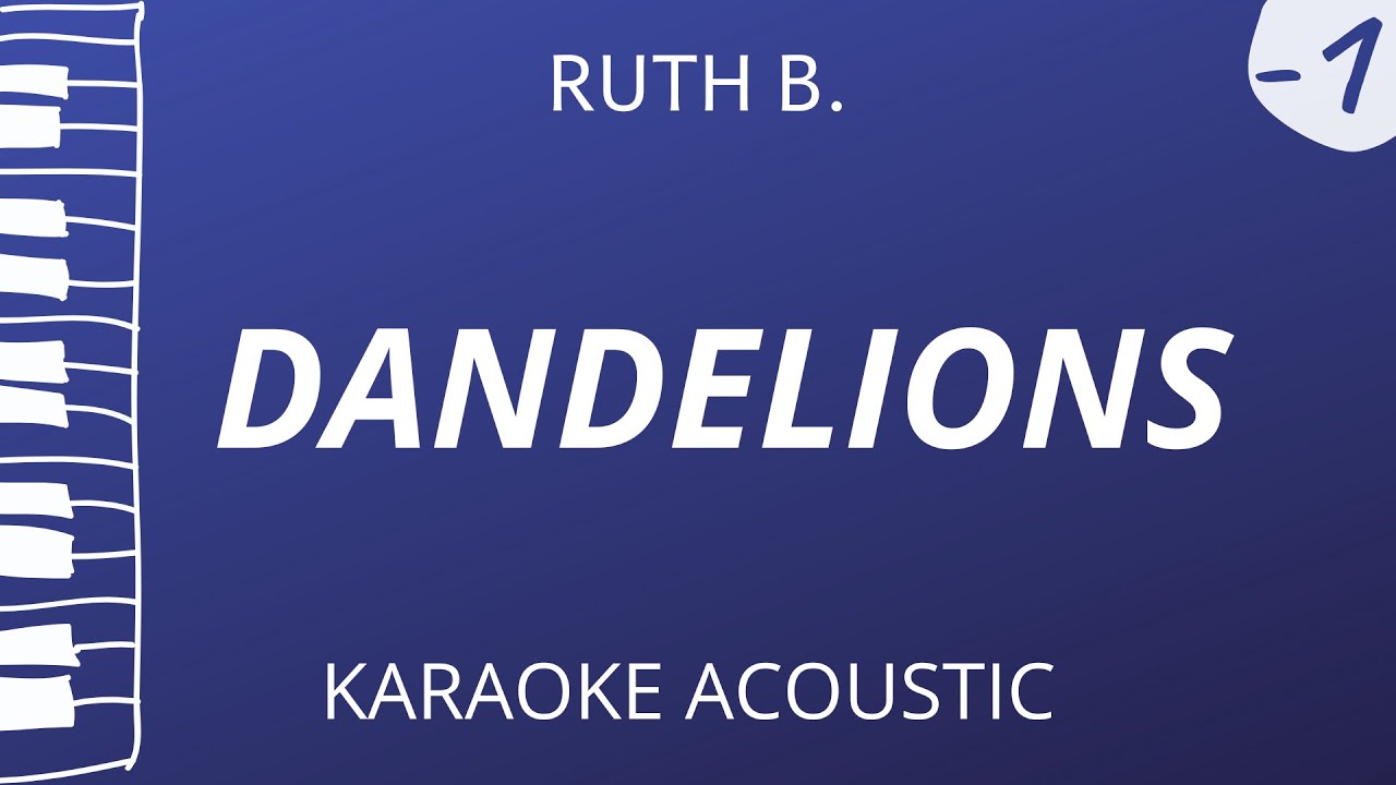 Dandelions - Ruth B. (Karaoke Acoustic Piano) Lower Key