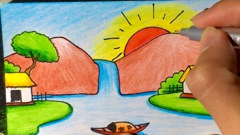 cách vẽ tranh đề tài : phong cảnh quê hương của em