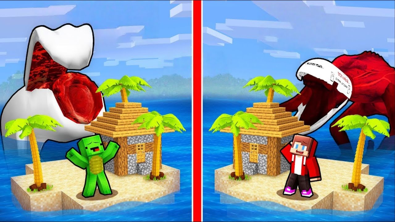 我的世界：杰杰的被感染的天空海岛VS麦琪的桥虫海岛