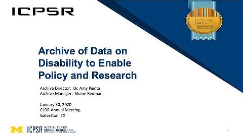 Archive of Data on Disability to Enable Policy and Research