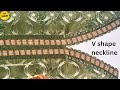 Top Trend V Placket Neck | V Shape Neck Design With Joint Lace Cutting and Stitching