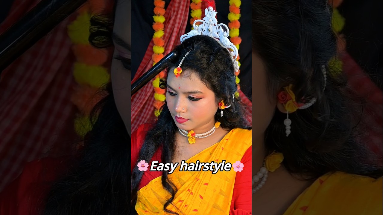Bridal hairstyle ❤️ #shorts #youtubeshorts #makeup #hairstyle #bridal #bridalmakeup #bridalhairstyle