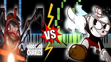 Cuphead Show Vs Choo Choo Charles Animation (Piano Tutorial)