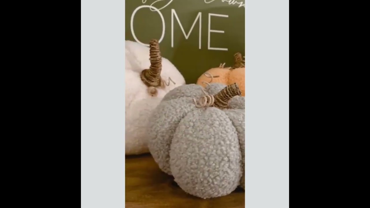 Plush Pumpkins, Set of 3