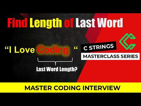 Find Length of Last Word | Coding Interview Question