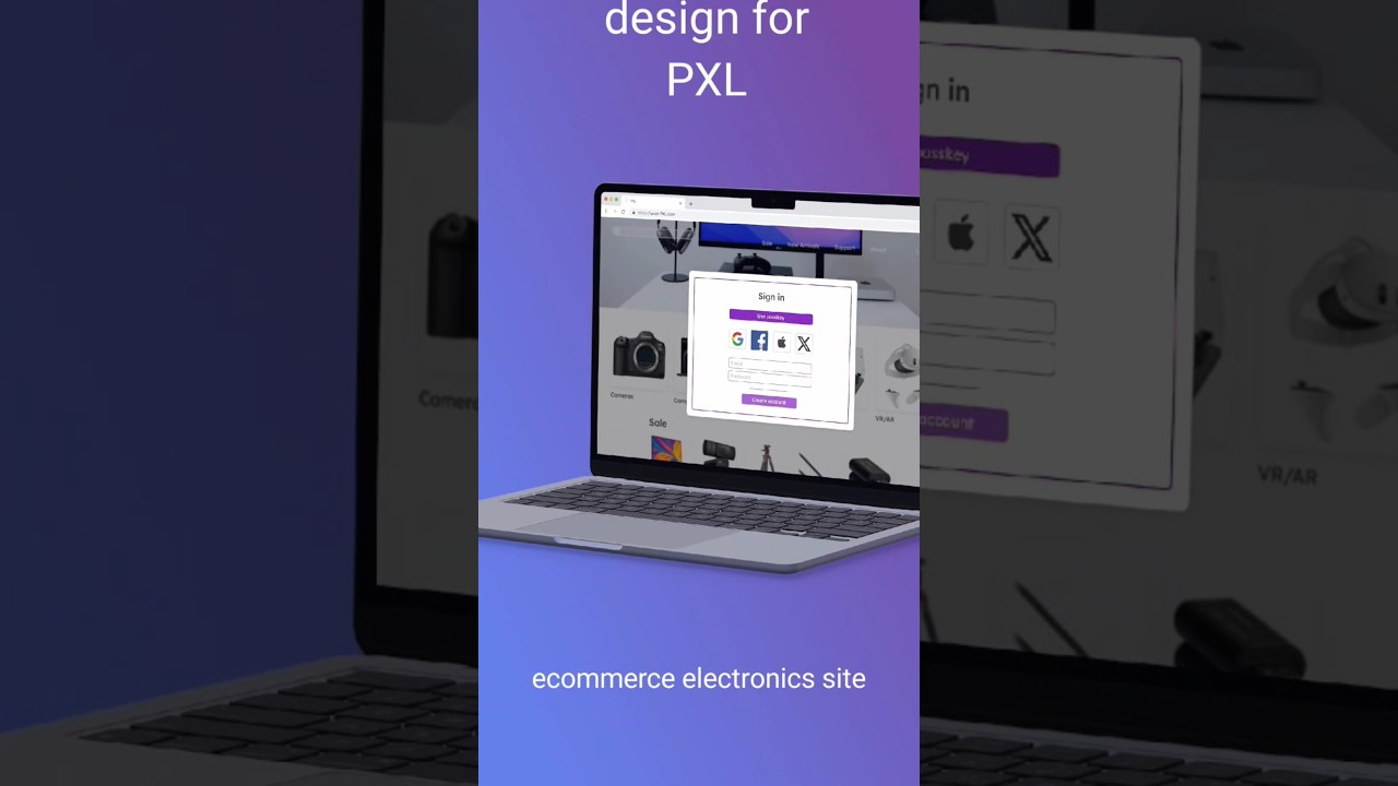 Fun design and Rotato animation for PXL site concept #ui #ux