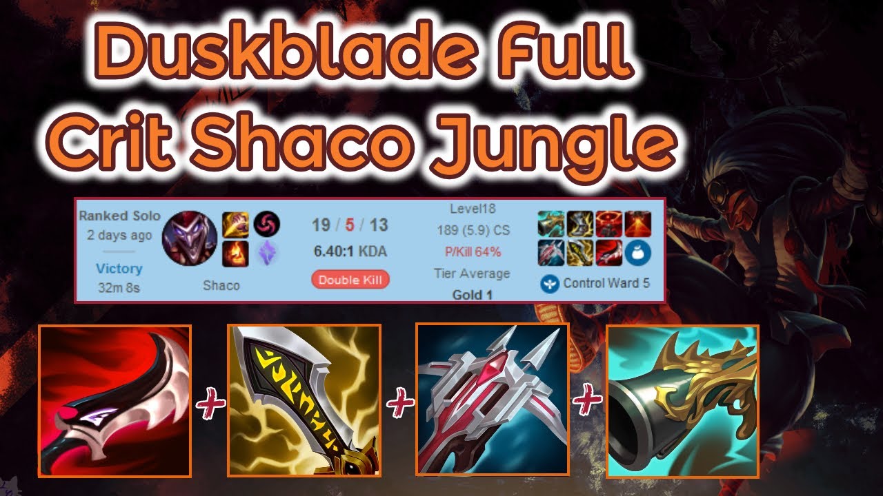 Oneshot Shaco Jungle Lethal Shaco Ranked League Of Legends Full Gameplay Infernal Shaco 