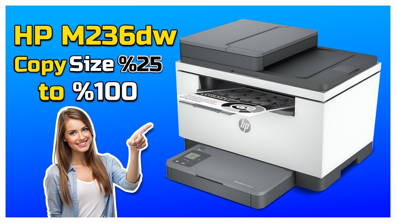 How to Fix HP LaserJet M236dw Copy Size Stuck at 25% | Set 100% as