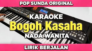 Download lagu Karaoke - Bogoh Kasaha Nada Wanita Lirik Berjalan Pop Sunda Kendang Rampak