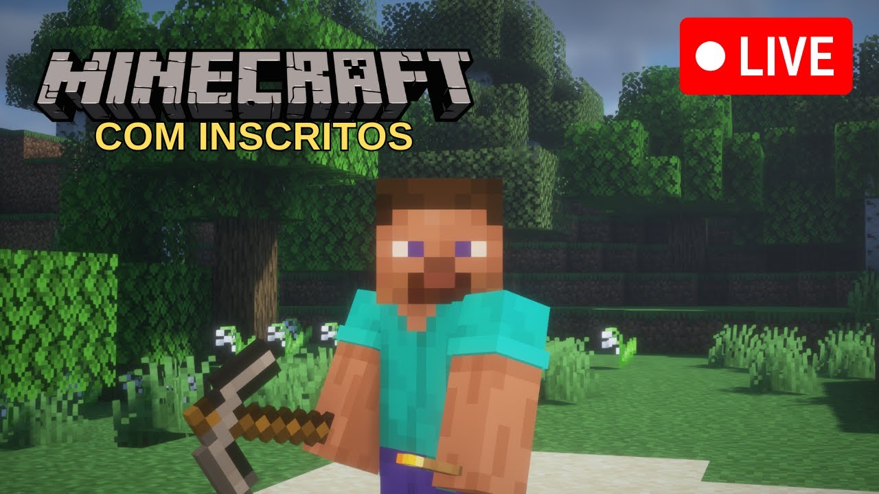 🔴LIVE - MINECRAFT JAVA - JOGANDO SURVIVAL COM INSCRITOS - !pix !ip ...