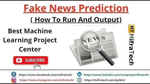 Fake News Prediction ( How To Run And Output) - Mifratech#bestmlprojects#bestdatascienceprojects