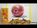 [クレパス画]2時間で描くリアルなリンゴのメイキング | 描き方 | Cray-Pas Drawing | -No.85