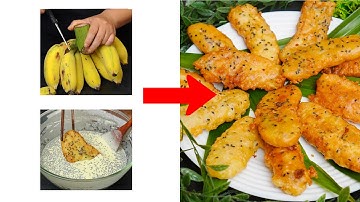 Công thức pha bột BÁNH CHUỐI CHIÊN Để Cả Ngày Bánh Vẫn Giòn Tan, Không Ngấm Dầu | Bếp Nhà Giang
