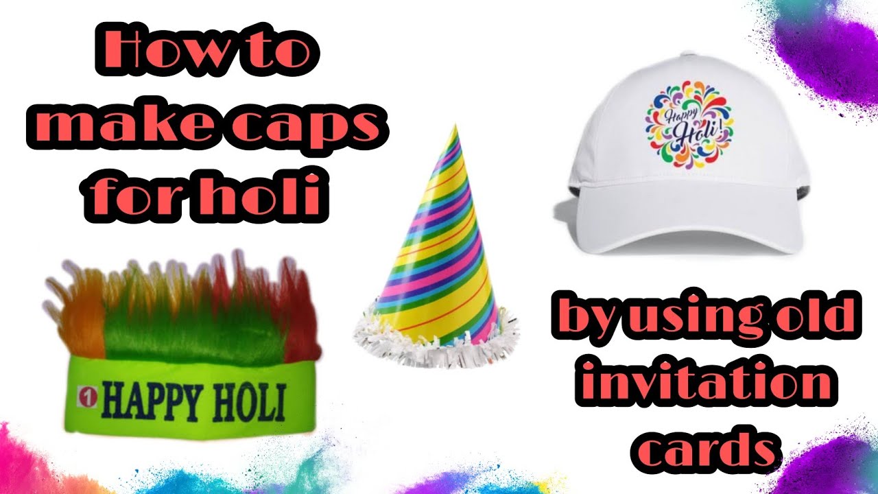 Holi cap - Easy diy | how to make Holi 