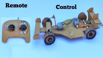 How to make a F1 RC cardboard car and Remote _ Remote control car