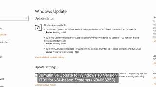 Ulative Update For Windows 10 Version 1709 For X64 Based Systems Kb4058258