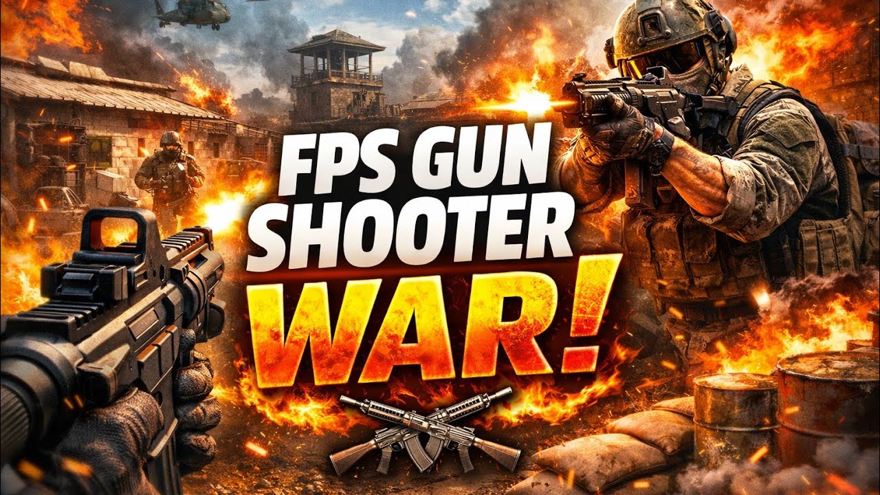 FPS Gun Shooter WAR Mission 🔥 | Enemy Base Attack | Shooting Game