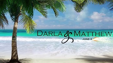 Beach waves/palm tree animated digital gobo monogram by Projectorgram