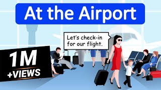 Airport Conversation in English ?    Learn through conversation