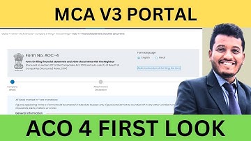 AOC 4 Form First Look on MCA V3 Portal || Synopsis 24