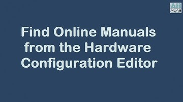 How to Find Online Manuals from the Hardware Configuration Editor in SIMATIC Manager | AEAB NOIDA
