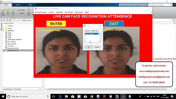 LIVE CAM FACE RECOGNITION ATTENDANCE SYSTEM