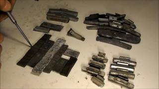 Sorting and identifying wheel weights