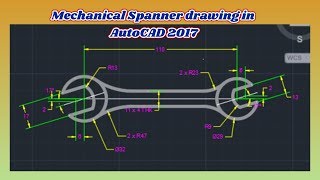 Spanner drawing in AutoCAD 2017