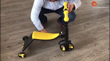 Nadle 3 in 1 kids scooter trike  How to install 1080P HD