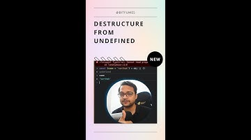 Destructure from Undefined #shorts  #javascript