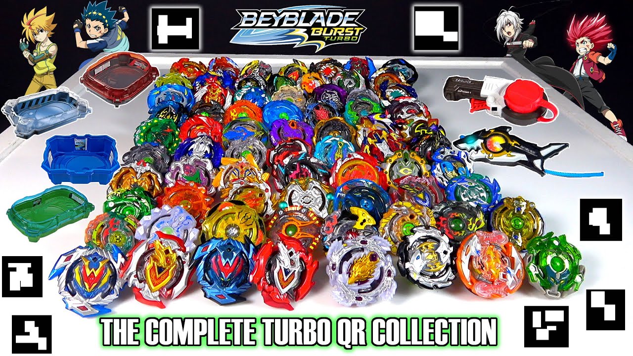 The Complete Beyblade Burst Turbo QR Code Collection! Stadiums + Launchers + Beyblade Sets and ...