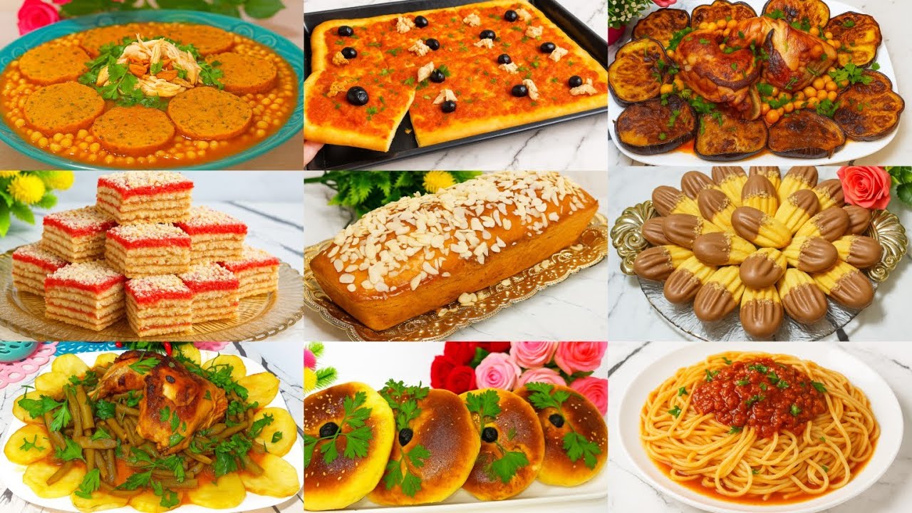 جدول الوجبات الأسبوعي المصوّر طيّبي بــلا ما تخمّـي 👩‍🍳  وكل يوم أكلة جديدة🍲مع قهوة العصر#وصفات_سهلة