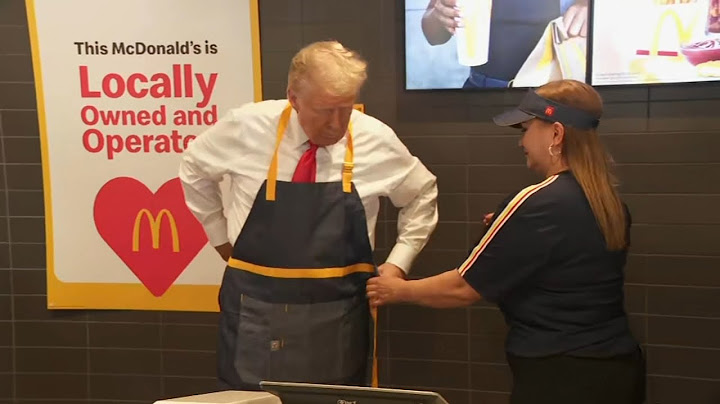 Trump mocks Harris' story from behind the fryer at McDonald's