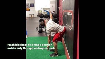 Wall hinge T-spine rotation
