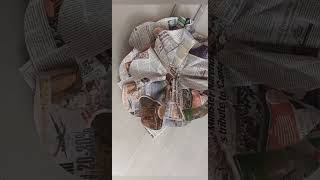 Day122/366 | News paper dress | Paper dress challange | PaperDress #flower #papercrafts#asmr#fashion