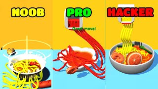 Noodle Master Gameplay - NOOB vs PRO vs HACKER (iOS/Android) screenshot 4