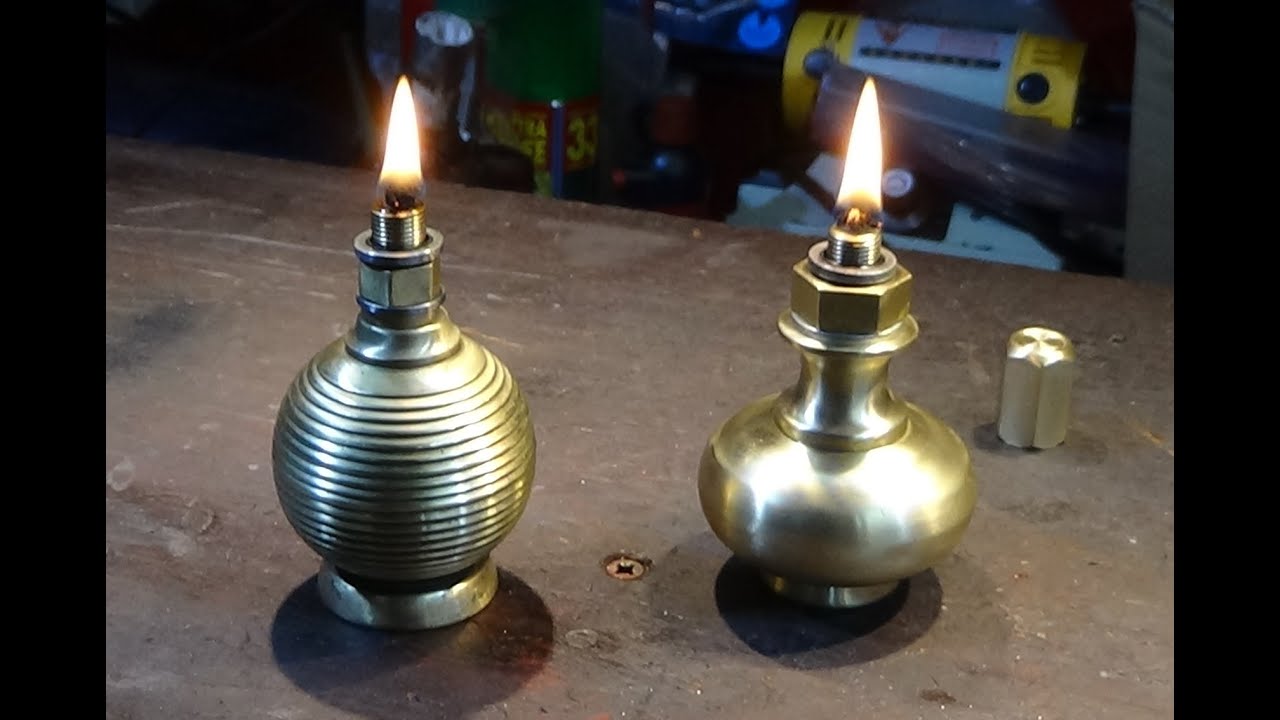 Make Lovely Long Burn Brass Oil Lamps. A Brass Door Knob Hack